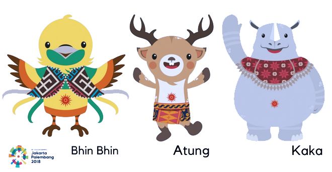 Yuk Kenalan dengan Bhin Bhin, Atung, dan Kaka: Maskot Asian Games 2018