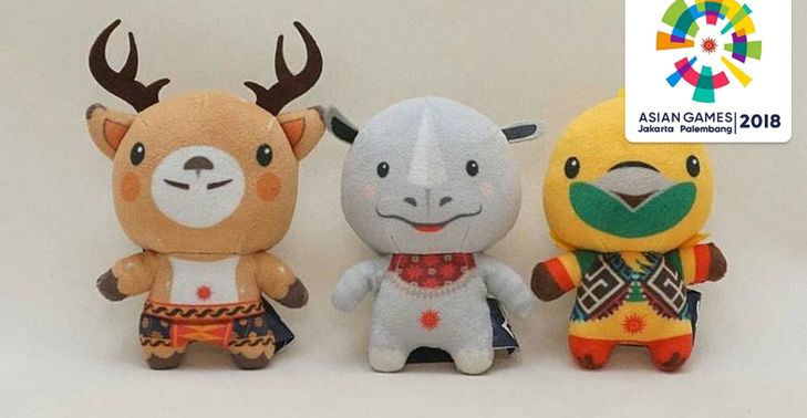 Lucunya Boneka Maskot Asian Games 2018